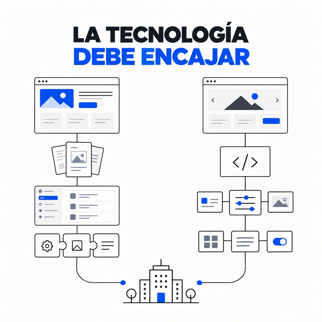 La tecnología debe encajar: WordPress y desarrollo a medida según las necesidades del proyecto.